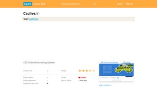 
                            8. Csclive.in: CSC Online Monitoring System - Easy …