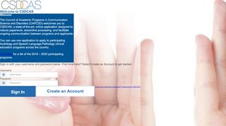 
                            8. CSDCAS | Applicant Login Page Section