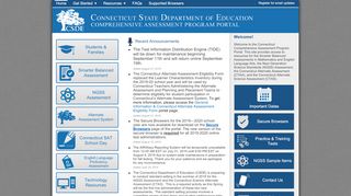 
                            3. CSDE Comprehensive Assessment Program portal