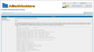 
                            8. [CS:GO] Dedicated Server Setup - Page 2 - AlliedModders