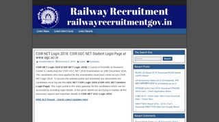 
                            9. CSIR NET Login 2018: CSIR UGC NET Student Login Page at ...