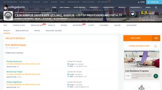 
                            7. CSJM Kanpur University - [CSJMU], Kanpur - Faculty Details ...