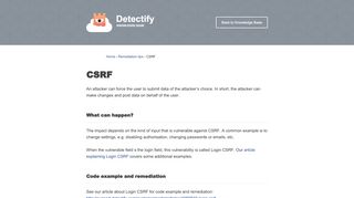 
                            3. CSRF - Detectify