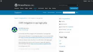 
                            7. CSRF mitigation in wp-login.php | WordPress.org