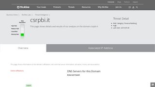 
                            3. csrpbi.it - Domain - McAfee Labs Threat Center