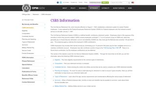 
                            1. CSRS Information - opm.gov