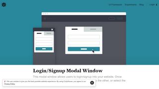 
                            9. CSS and JavaScript Login/Signup modal window | CodyHouse