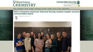 
                            7. CSU's Chemistry American Chemical Society student chapter receives ...