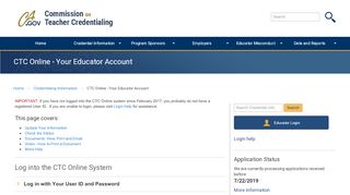 
                            10. CTC Online - Your Educator Account