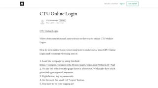 
                            9. CTU Online Login - CTUOnlineLogin - Medium
