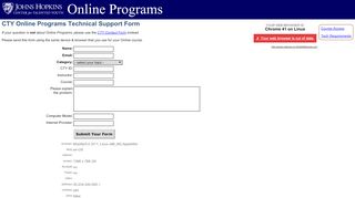 
                            6. CTY Tech Support Form - MyCTY | JHU CTY