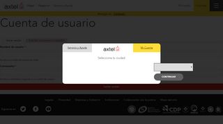 
                            1. Cuenta de usuario | Axtel