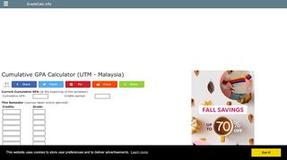 
                            1. Cumulative GPA Calculator (UTM - Malaysia) - …