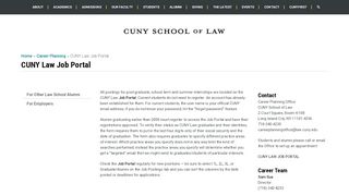
                            8. CUNY Law Job Portal | CUNY School of Law