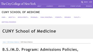 
                            6. CUNY School of Medicine | The City College of New York