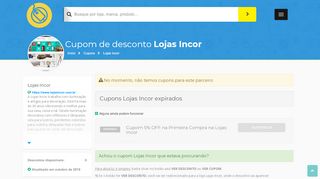 
                            5. Cupom de Desconto Lojas Incor → Conferido em …