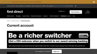 
                            3. Current accounts: Open a current account online | first direct