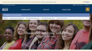 
                            7. Current applicants - University of Kent