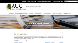 
                            6. Current applications - Alberta Utilities Commission