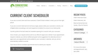 
                            7. Current Client Scheduler - Cornerstone Christian Counseling