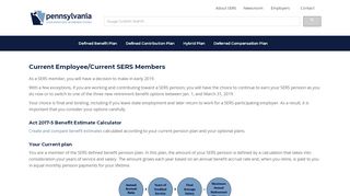 
                            3. Current Employee/Current SERS Members - Pennsylvania State ...