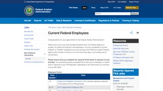 
                            5. Current Federal Employees - Federal Aviation Administration