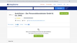 
                            9. Current jobs at AutoVision – Der Personaldienstleister ...