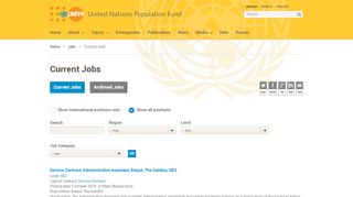 
                            1. Current Jobs | UNFPA - United Nations Population Fund