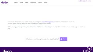 
                            7. Current Mobile Broadband Usage - Dodo Support