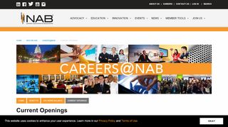 
                            8. Current Openings | Careers@NAB | National Association of ...