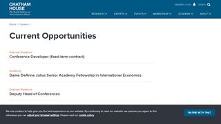 
                            1. Current Opportunities | Chatham House