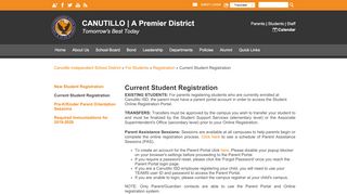 
                            7. Current Student Registration - Canutillo Independent School District