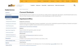 
                            4. Current Students | Adler Graduate School