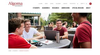 
                            1. Current Students - Algoma University