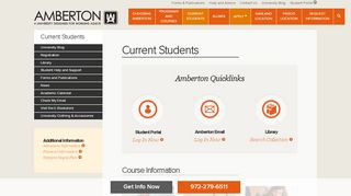 
                            1. Current Students | Amberton University