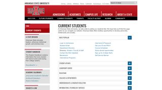 
                            2. Current Students - Arkansas State University