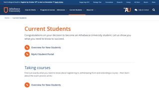 
                            3. Current Students : Athabasca University