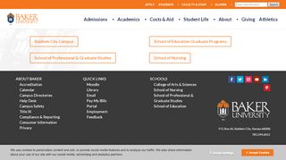 
                            6. Current Students - Baker University - Where do you take classes?