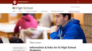 
                            6. Current Students: IU High School: Indiana University