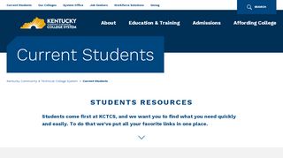 
                            4. Current Students | KCTCS