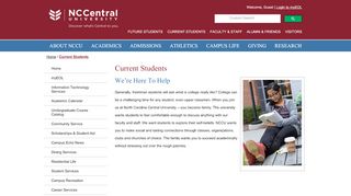 
                            7. Current Students - NCCU.edu