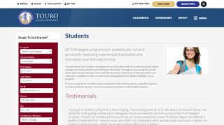 
                            1. : Current Students | Student Resources | Touro Student Testimony