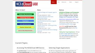
                            1. Current Topics | NCEdCloud IAM Service