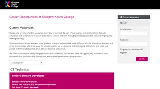 
                            7. Current Vacancies - Glasgow Kelvin College Careers