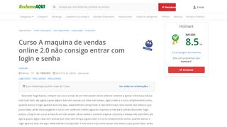 
                            2. Curso A maquina de vendas online 2.0 não consigo entrar ...