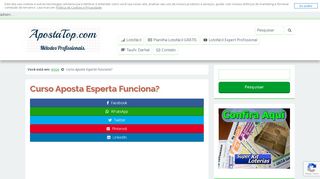 
                            2. Curso aposta esperta 2.0 Funciona? Descubra agora!