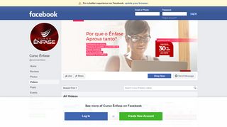 
                            3. Curso Ênfase - Videos | Facebook