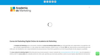 
                            2. Cursos de Marketing Digital Online | Academia do Marketing