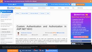 
                            7. Custom Authentication and Authorization in …