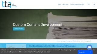
                            9. Custom Content Development - TTA (The Training Associates)